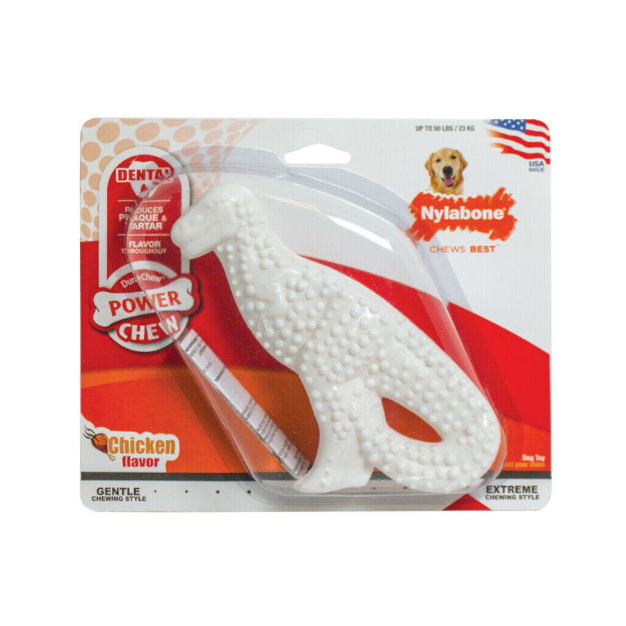 Nylabone Dinosaur Hueso mordedor de goma para perros, , large Imagen numero 1