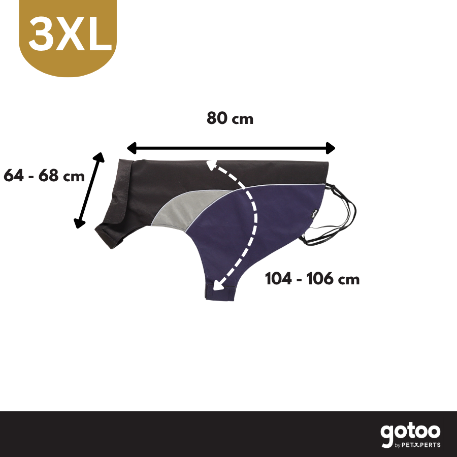 Gotoo Impermeable Reflectante Gris Azulado para perros, , large Imagen numero 4