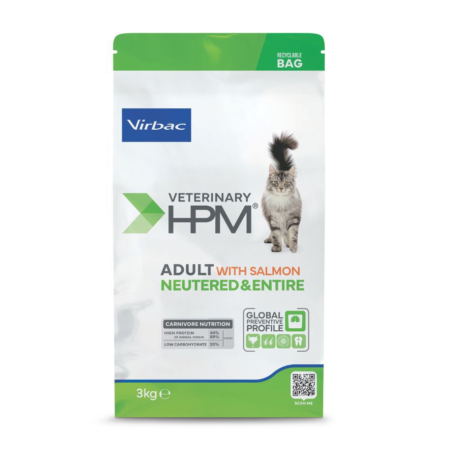 3 kg Virbac HPM Veterinary Pienso Salm&oacute;n para gatos adultos, , large Imagen numero 1