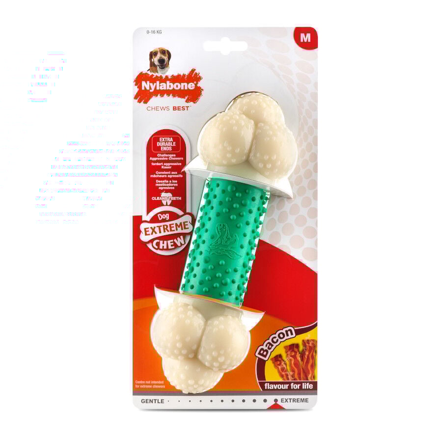 Nylabone Extreme Chew Bacon Double Action Mordedor para perros