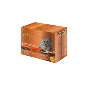 Majesty Multipack Sobres Gelatina y Salsa Mix Pescado y Carne para gatos