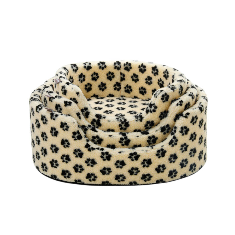 Leeby Sof&aacute; Bed Paw Print Beige para perros, , large Imagen numero 4
