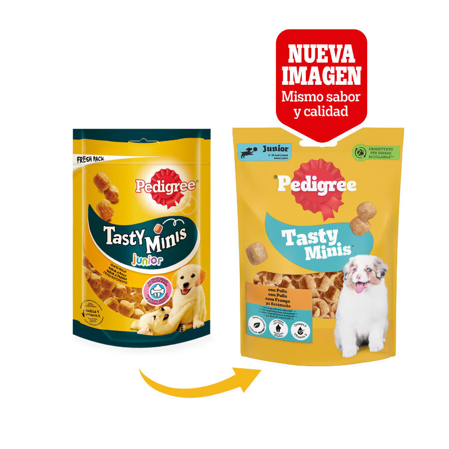 125 g Pedigree Tasty Minis Premios Sabor Pollo para Perros Cachorros, , large Imagen numero 2