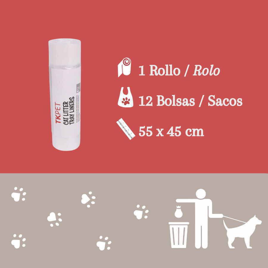 TK Pet Bolsas Bandejas Sanitarias Rollos para gatos thumbnail
