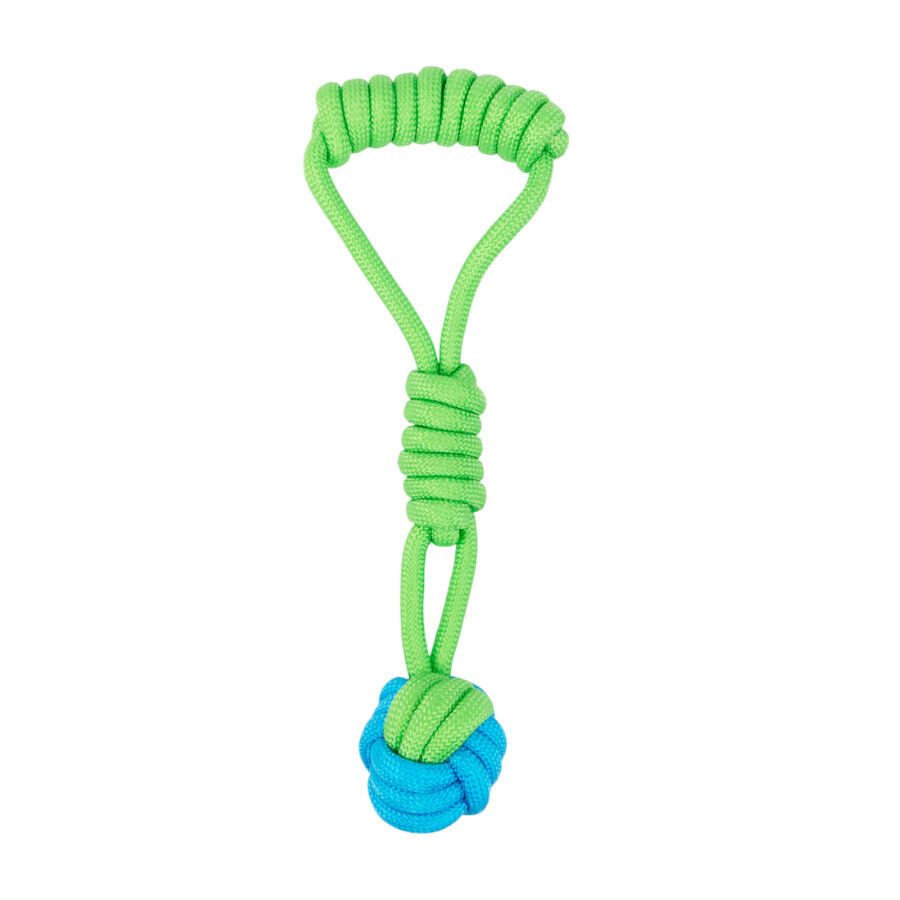 Tootoy! Modedor para Tirar de Cuerda con Pelota Verde y Azul para perros, , large Imagen numero 2
