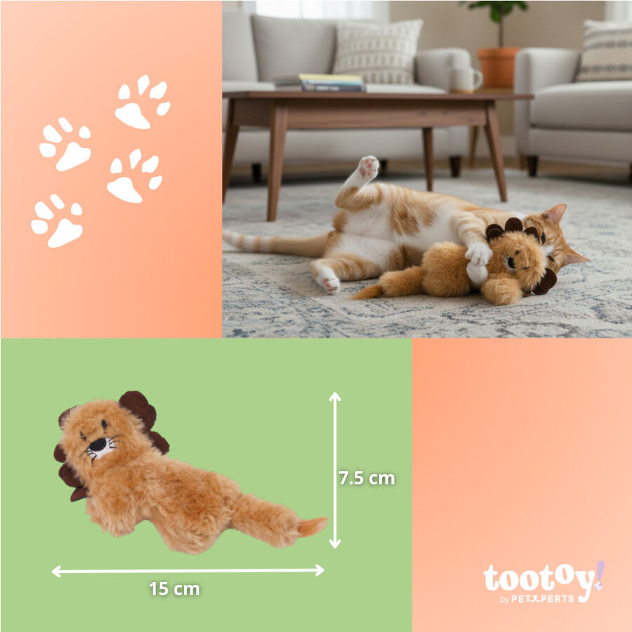 Tootoy! Le&oacute;n de Peluche con Catnip para gatos, , large Imagen numero 5