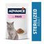 4 sobres x 85 g Advance Adult Sterilized Pavo en salsa sobre para gatos ¡Pack ahorro!, , large indicador imagen numero 2