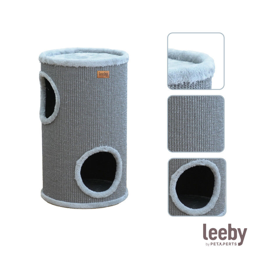 Leeby Bijou barril rascador con cama nido para gatos thumbnail