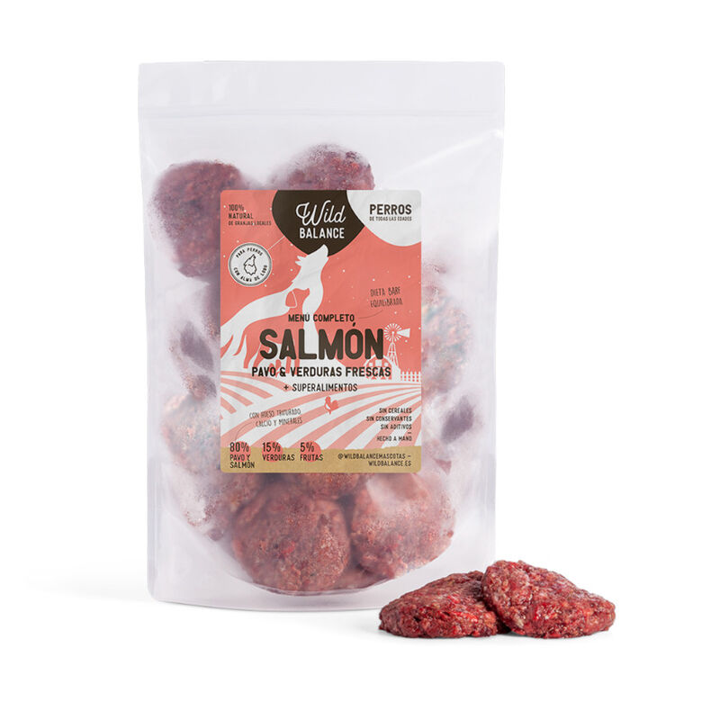 Wild Balance Barf Menú salmón con verduras comida congelada para perros thumbnail