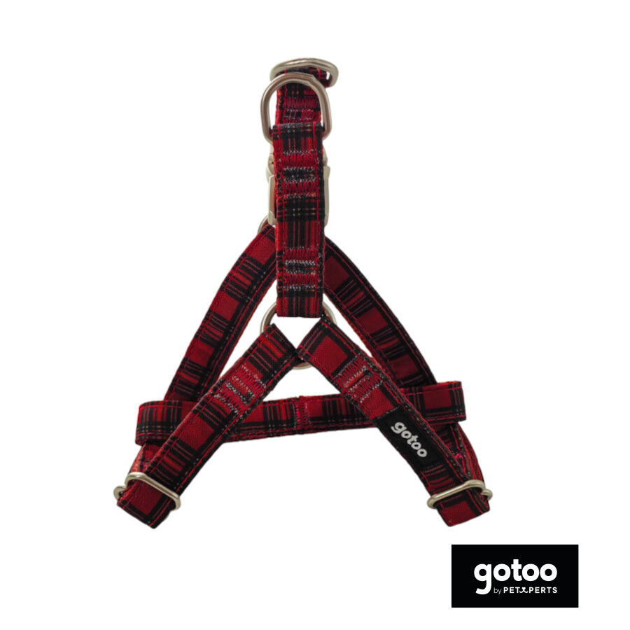 Gotoo Arn&eacute;s estampado tart&aacute;n rojo para perros, , large Imagen numero 2