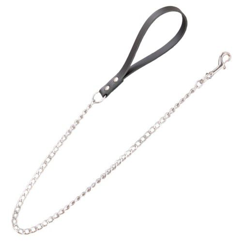 Arppe correa para perros con pu&ntilde;o de cuero negro Imagen numero 1