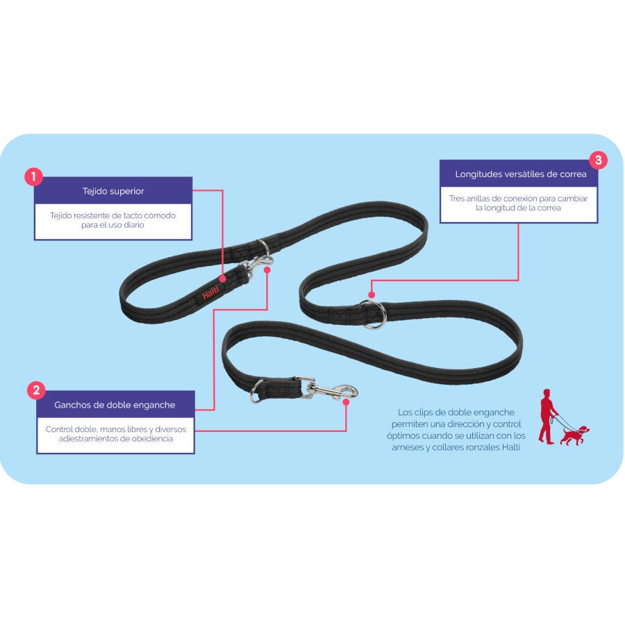 Halti correa de adiestramiento negra para perros medianos y peque&ntilde;os, , large Imagen numero 4