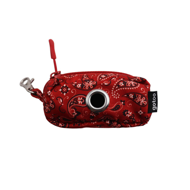 Gotoo Porta bolsas estampado cachemira rojo para perros thumbnail