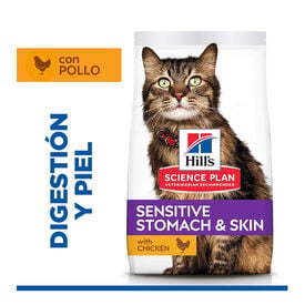 Hill's Adult Science Plan Sensitive Stomach Pollo pienso para gatos