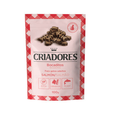 Criadores Bocaditos de Salmón para gatos de razas grandes