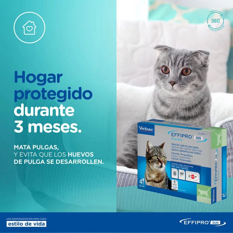 Virbac Effipro Duo Pipetas Antiparasitarias para gatos thumbnail