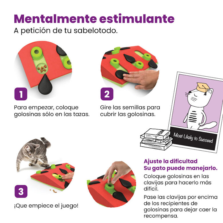 Catstages Nina Ottosson Puzzle &amp; Play Melon Madness Juguete de Inteligencia para gatos thumbnail