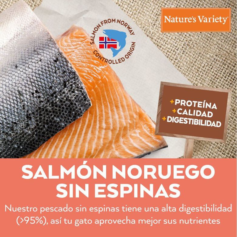Nature&#039;s Variety No Grain Adult Sterilised Salmón Noruego pienso para gatos thumbnail