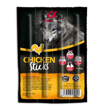 Alpha Spirit Barritas sabor pollo para perros