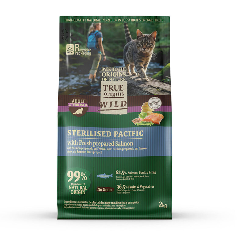 6 kg True Origins Wild Esterilizado Pacific Salmón pienso para gatos,  Imagen numero 2 6 kg True Origins Wild Esterilizado Pacific Salmón pienso para gatos, , large Imagen numero 2