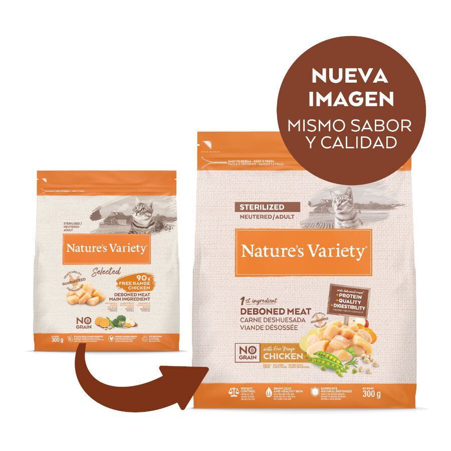 Nature&#039;s Variety No grain Adult Sterilised Pollo para gatos thumbnail