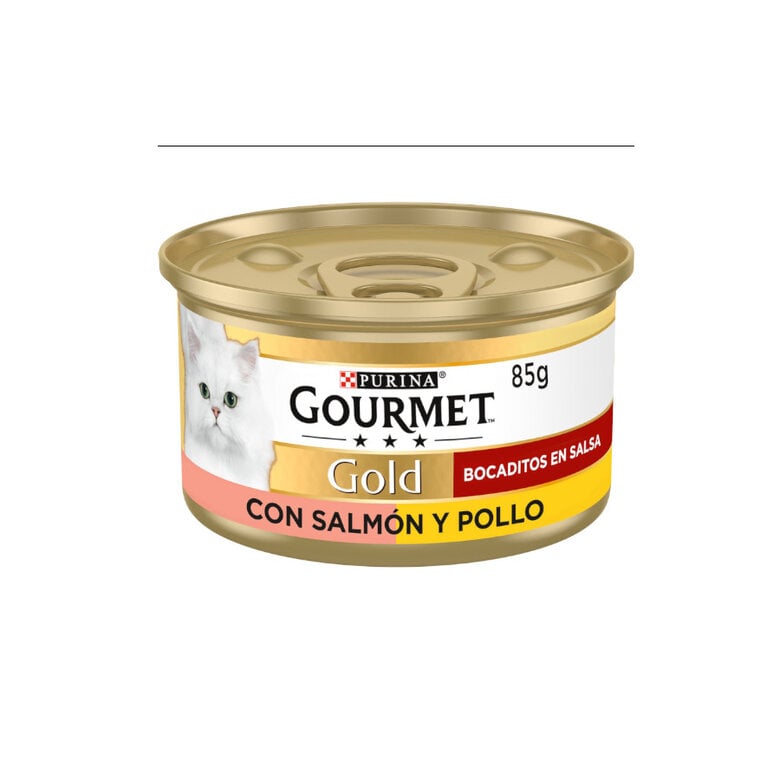 85 g Gourmet Gold Bocaditos Salmón y Pollo para gatos,  Imagen numero 1 85 g Gourmet Gold Bocaditos Salmón y Pollo para gatos, , large Imagen numero 1