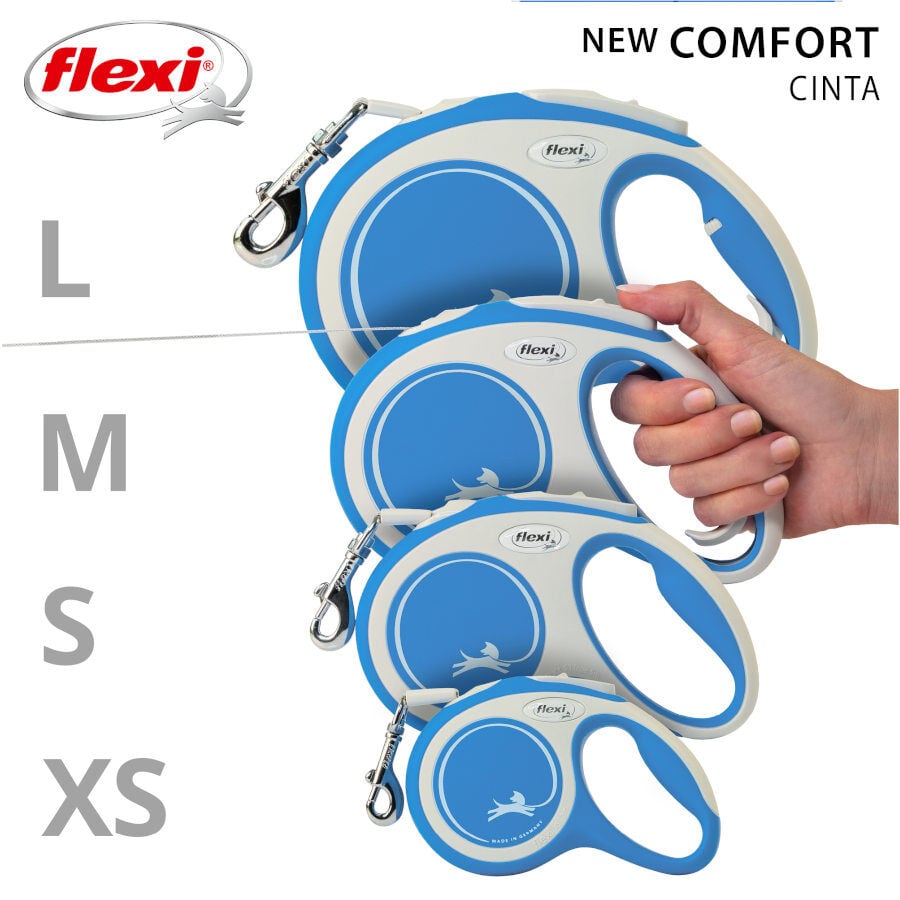 Flexi New Comfort Correa Extensible Azul Oscuro para perros, , large Imagen numero 4