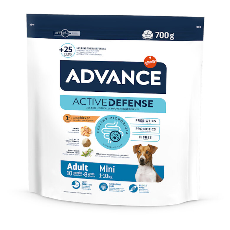 Advance Mini Adult Active Defense Pollo y Arroz pienso para perros, , large image number null
