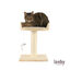 Leeby Tigrou rascador con cama y juguete beige para gatos, , large indicador imagen numero 2