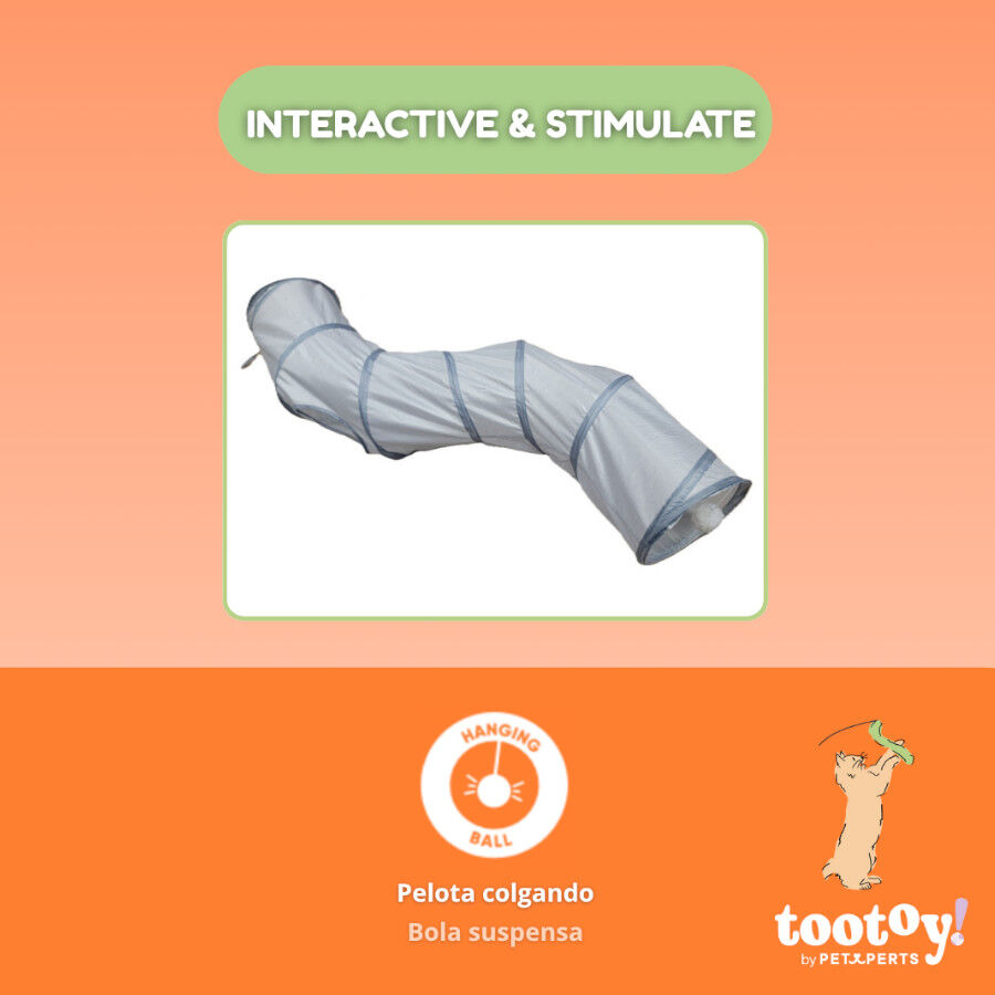 Tootoy! Tunel de Tela con Juguete para gatos thumbnail