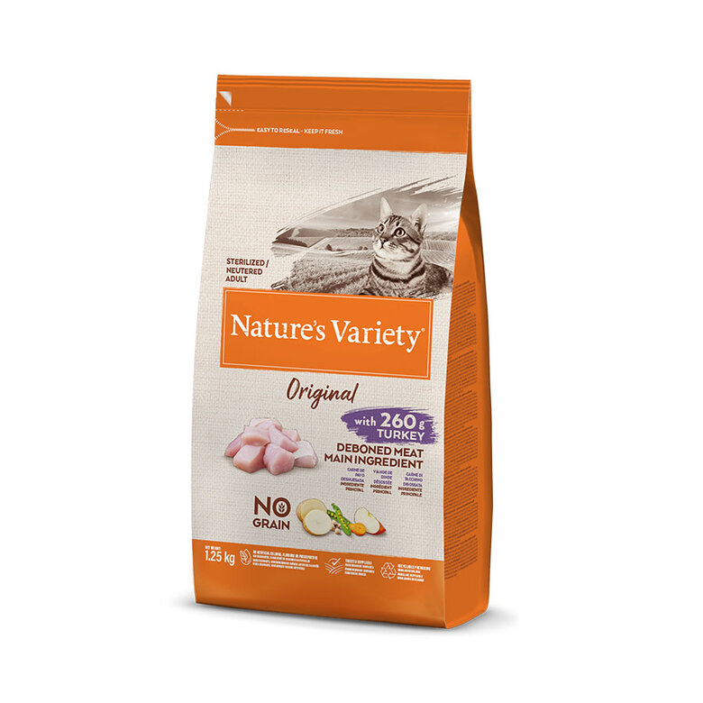 Nature's Variety Adult Sterilised Original Pavo pienso para gatos, , large image number null