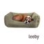 Leeby Cuna Desenfundable de Terciopelo Verde para perros, , large indicador imagen numero 2