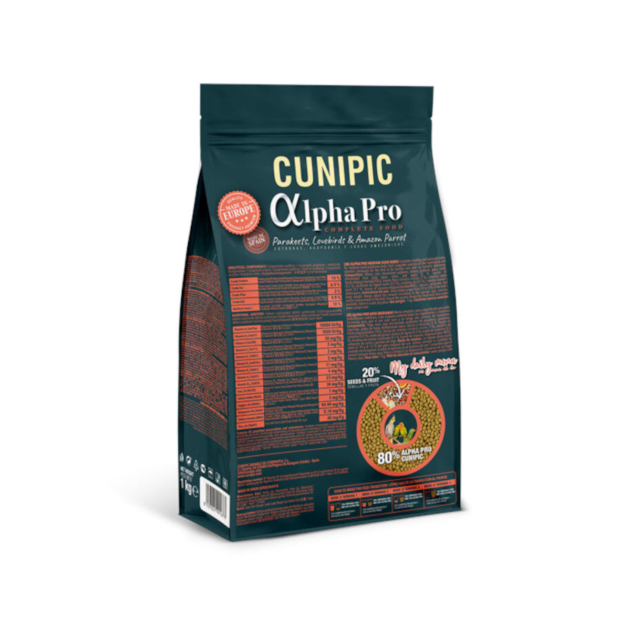 Cunipic Alpha Pro Medium Sized Birds Natural Blend pienso para pájaros thumbnail