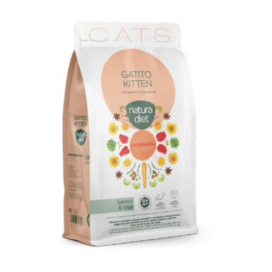 Nature Diet Kitten Salmón y Vegetales pienso para gatos