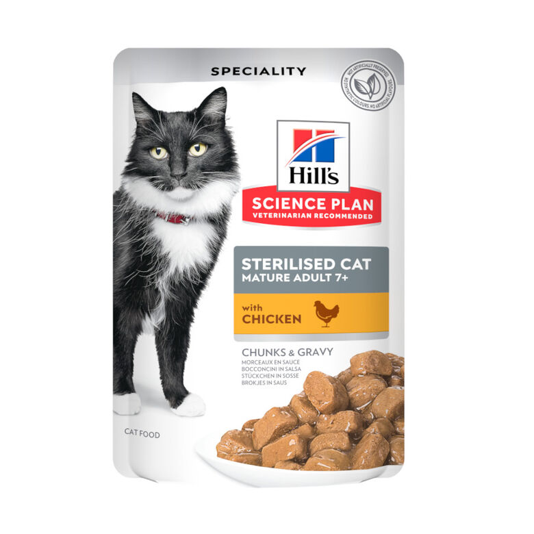 Hill&#039;s Science Plan Sterilised Mature Pollo en Salsa sobre para gatos thumbnail