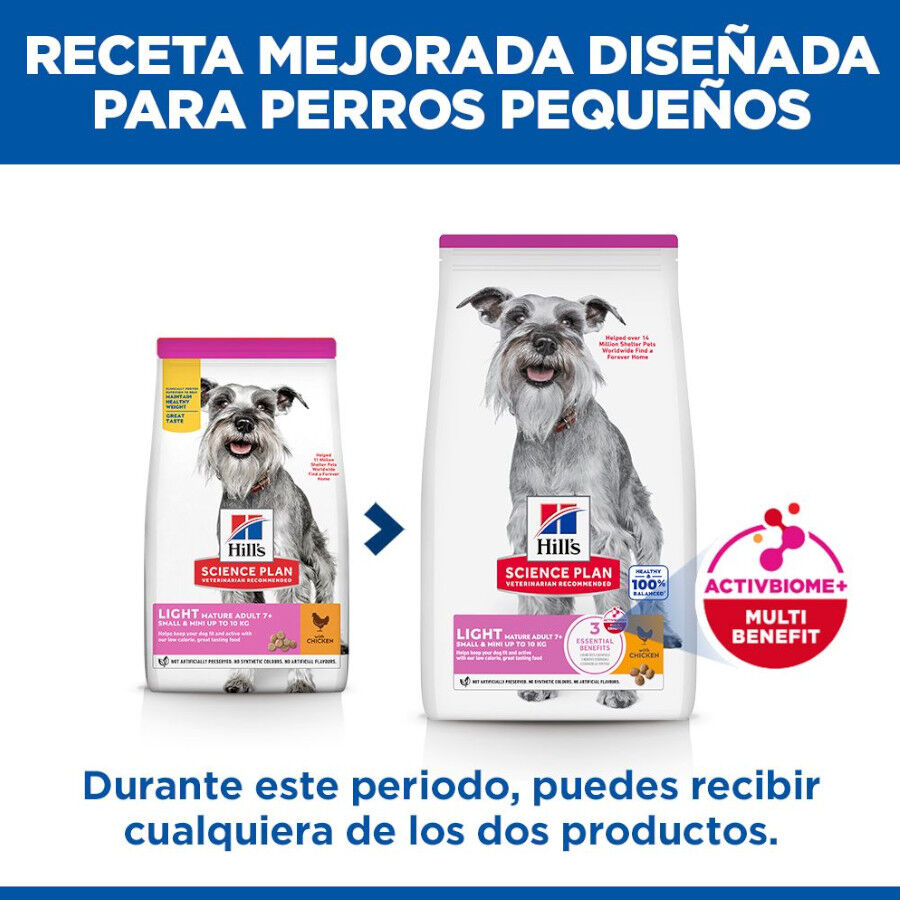 Hill&#039;s Science Plan Mature Adult Light Small &amp; Mini pienso pollo para perros de razas pequeñas thumbnail