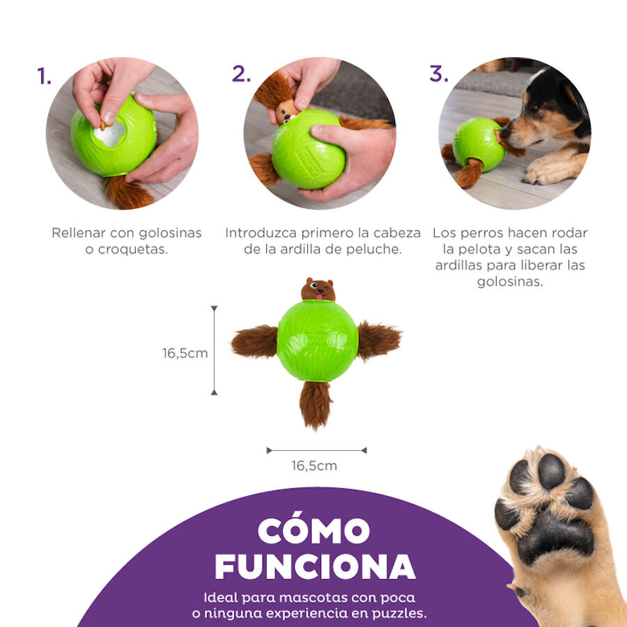 Outward Hound Snuffle n’ Treat Pelota Interactiva Portagolosinas para perros thumbnail