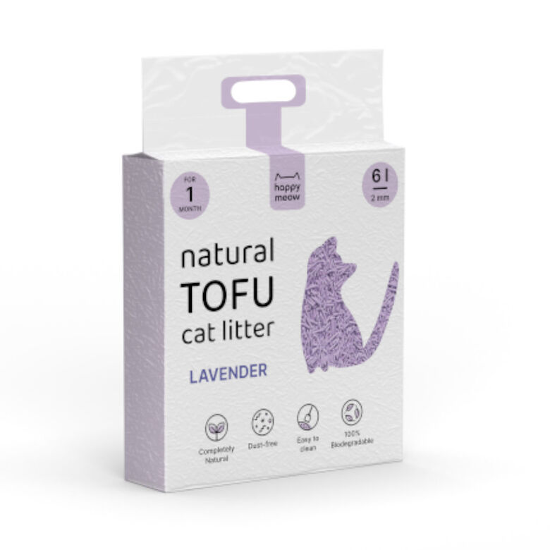 Happy Meow Natural Tofu Aglomerante Lavanda para gatos thumbnail