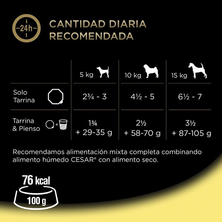 150 g Cesar Recetas de la huerta Tarrina en Paté y Gelatina para Perros ,  Imagen numero 4 150 g Cesar Recetas de la huerta Tarrina en Paté y Gelatina para Perros , , large Imagen numero 4