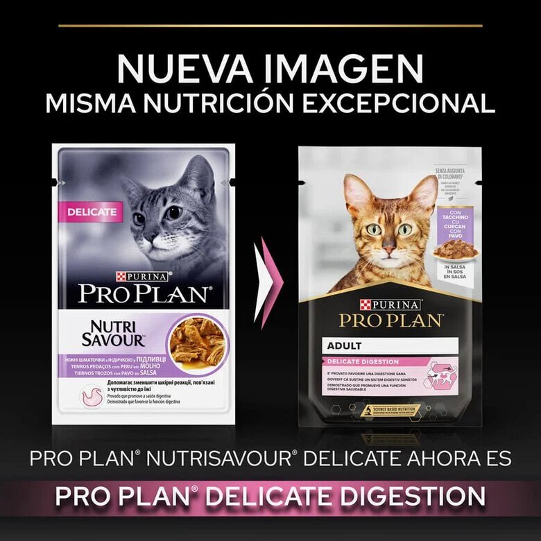 85 g Pro Plan Delicate Digestion con Pavo en Salsa para gatos,  Imagen numero 2 85 g Pro Plan Delicate Digestion con Pavo en Salsa para gatos, , large Imagen numero 2