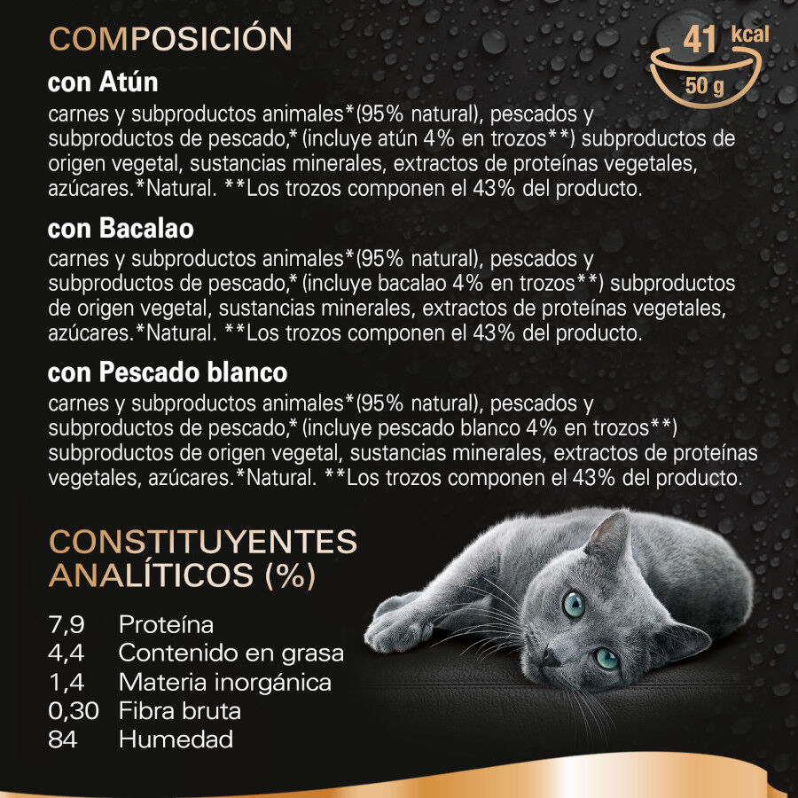 Sheba Délices du Jour en Salsa de atún, Bacalao y Pescado Blanco alimento húmedo para gatos thumbnail