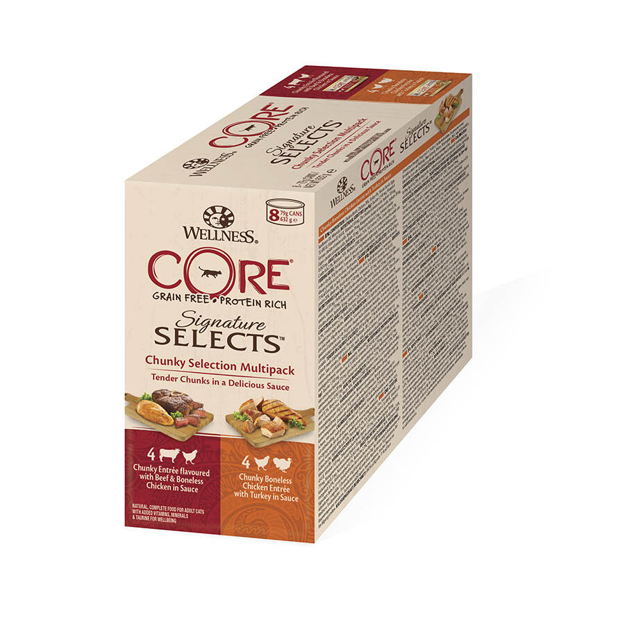 Wellness Core Signature Selects Chunky lata para gatos