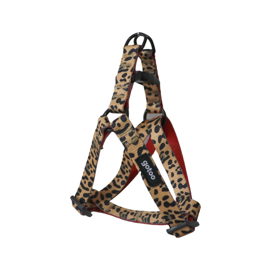 Gotoo Arnés estampado leopardo para perros