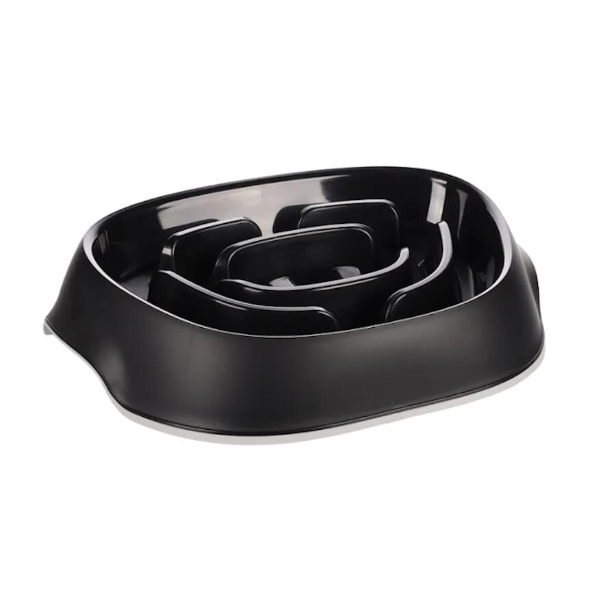 Flamingo Exqi Comedero Antivoracidad Negro para perros y gatos, , large Imagen numero 1