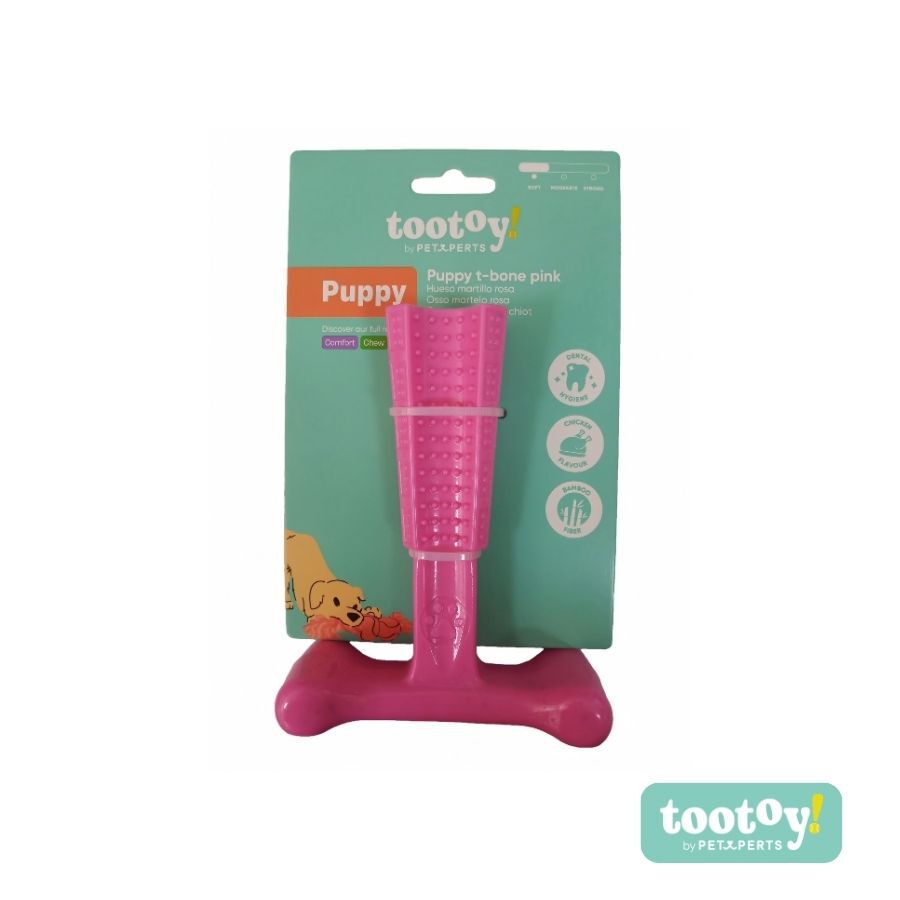 Tootoy! Puppy Hueso Martillo Rosa Juguete para perros, , large Imagen numero 6