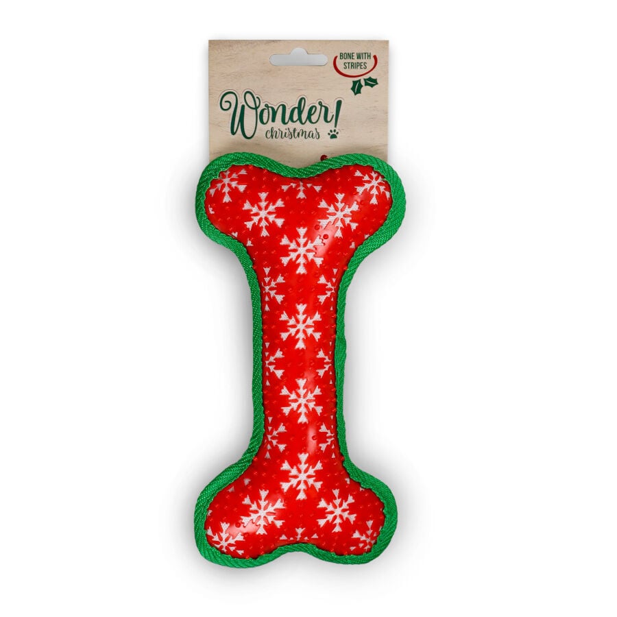 Wonder Christmas Hueso Mordedor con Franjas para perros