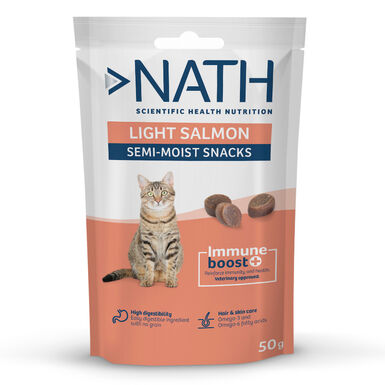 Nath Bocaditos Light Semihúmedos de Salmón para gatos
