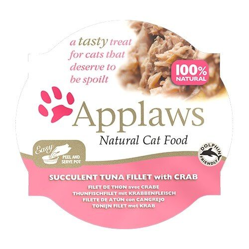 60 g Applaws At&uacute;n y Cangrejo tarrina para gatos, , large Imagen numero 3