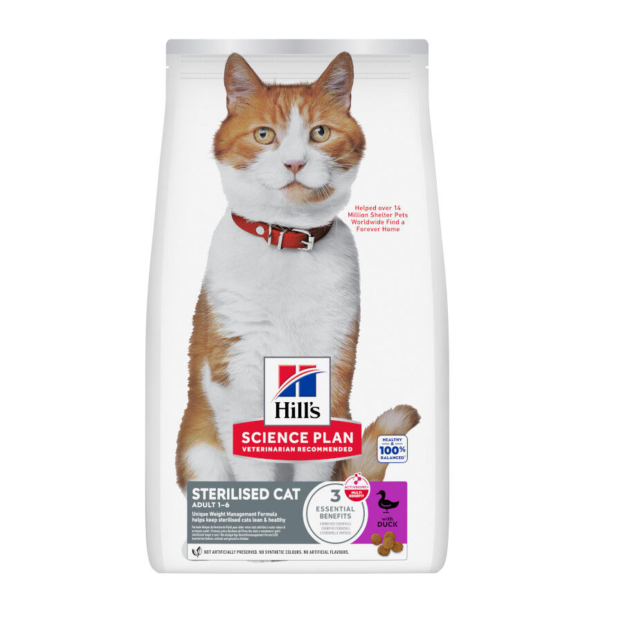 Hill&#039;s Science Plan Sterilised Young Adult Pato pienso para gatos thumbnail