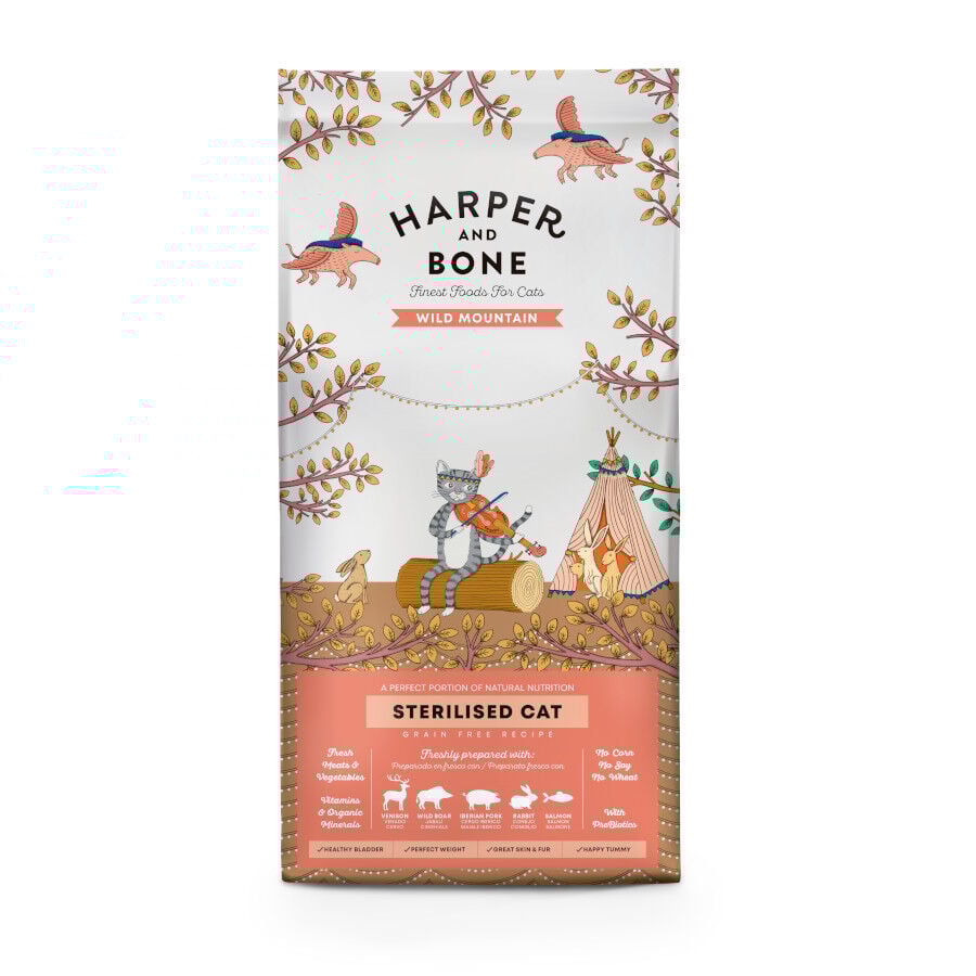 5 kg Harper & Bone Wild Mountain Pienso Carne y Pescado Esterilizado para gatos, , large Imagen numero 1